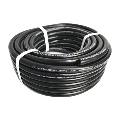 RS PRO Hose Pipe, NBR, 8mm ID, 15mm OD, Black, 25m