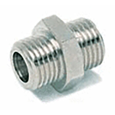 RS PRO Brass Pipe Fitting, Straight Threaded Nipple, Male 1/4in to Male 1/4in