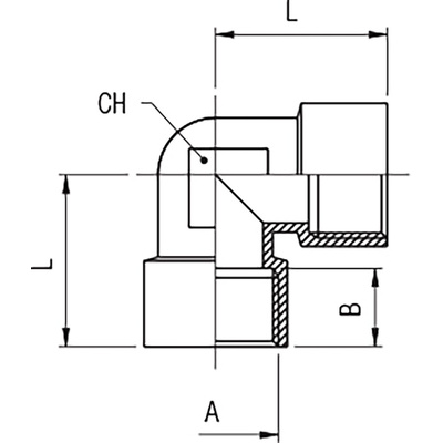 RS PRO Brass Pipe Fitting, 90° Threaded Elbow, Female 3/8in to Female 3/8in