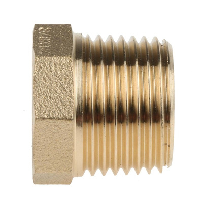 RS PRO Threaded Fitting, Straight Reducer Bush, Male BSP 3/8in to Female BSP 1/4in