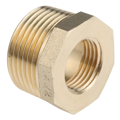 RS PRO Threaded Fitting, Straight Reducer Bush, Male BSP 1in to Female BSP 1/2in