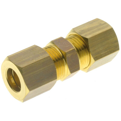 RS PRO Brass Push Fit Fitting, Straight Connector