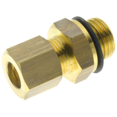 RS PRO Threaded Fitting, Straight Threaded Adapter, Female Metric M14 to Male BSPT 1/4in