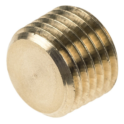 Legris Brass Pipe Fitting, Straight Threaded Plug, Male R 1/4in