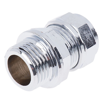 RS PRO Brass Compression Fitting, Straight Coupler