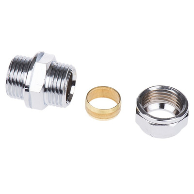 RS PRO Brass Compression Fitting, Straight Coupler