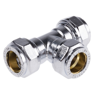 RS PRO Brass Compression Fitting Equal Tee