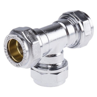 RS PRO Brass Compression Fitting Equal Tee