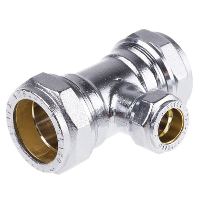 RS PRO Brass Compression Fitting Reducer Tee