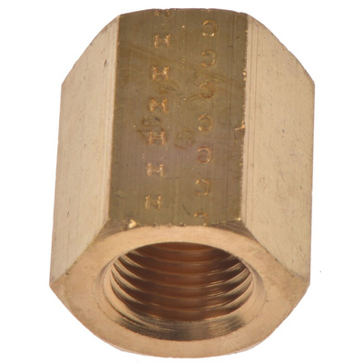 Legris Brass Pipe Fitting, Straight Threaded Coupler, Female G 1/8in to Female G 1/8in