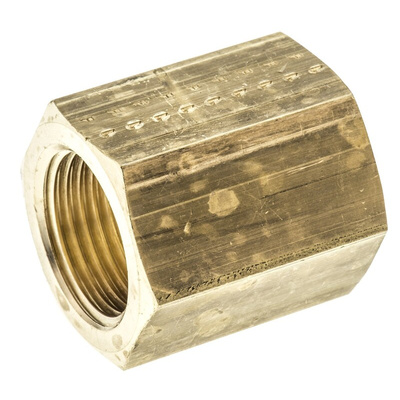 Legris Brass Pipe Fitting, Straight Threaded Coupler, Female G 3/8in to Female G 3/8in