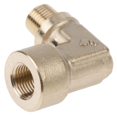 Legris Brass Pipe Fitting, 90° Threaded Elbow, Male R 1/8in to Female G 1/8in