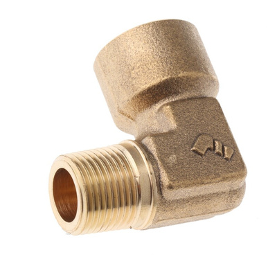 Legris Brass Pipe Fitting, 90° Threaded Elbow, Male R 3/8in to Female G 3/8in