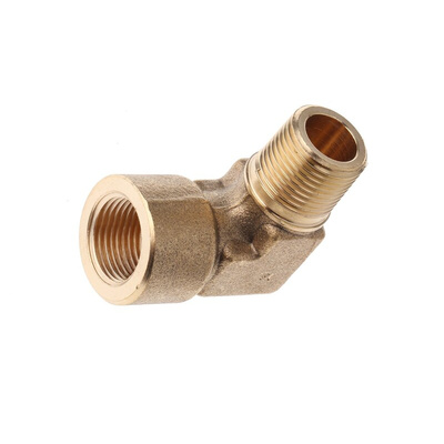 Legris Brass Pipe Fitting, 90° Threaded Elbow, Male R 3/8in to Female G 3/8in
