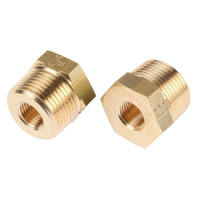 Legris Brass Pipe Fitting, Straight Threaded Reducer, Male R 3/4in to Female G 1/4in