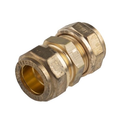 RS PRO Brass Compression Fitting, Straight Coupler