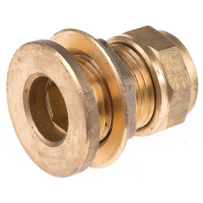 RS PRO Brass Compression Fitting, Straight Coupler