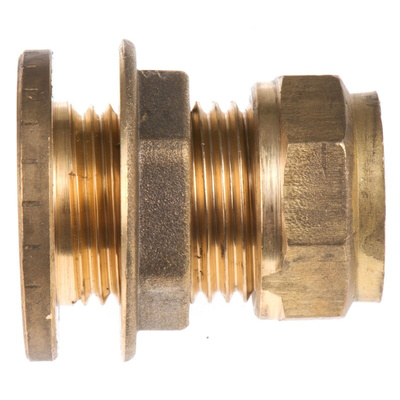 RS PRO Brass Compression Fitting, Straight Coupler