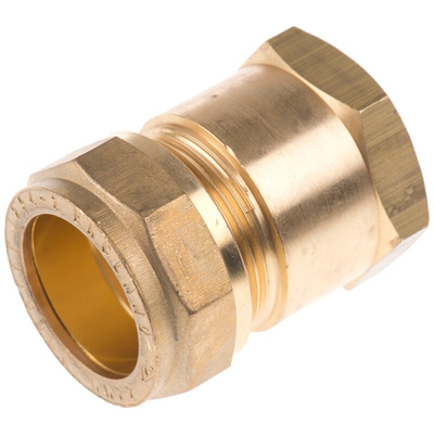 RS PRO Brass Compression Fitting, Straight Coupler