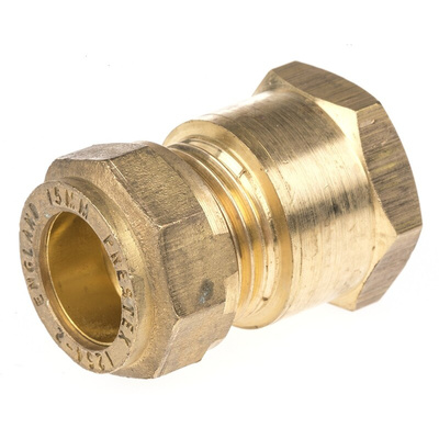 RS PRO Brass Compression Fitting, Straight Coupler