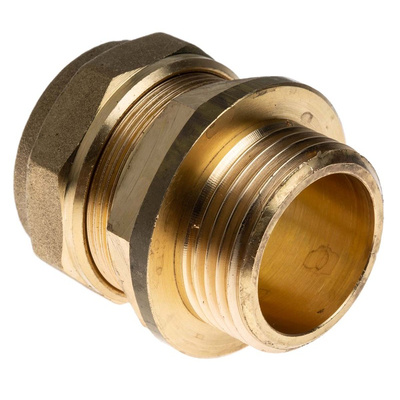 RS PRO Brass Compression Fitting, Straight Coupler