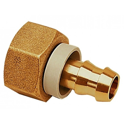 Legris Brass Pipe Fitting, Straight Threaded Tailpiece Adapter, Female Metric M14 to Male 14mm