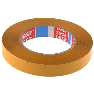 Tesa 4959 White Double Sided Cloth Tape, 0.12mm Thick, 7.5 N/cm, Non-Woven Backing, 19mm x 50m