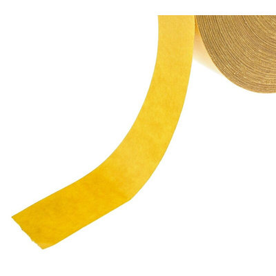 Tesa 51571 White Double Sided Cloth Tape, 0.16mm Thick, 13 N/cm, Synthetic Rubber Backing, 19mm x 50m