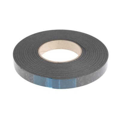 RS PRO Black Foam Tape, 20mm x 5m, 4mm Thick