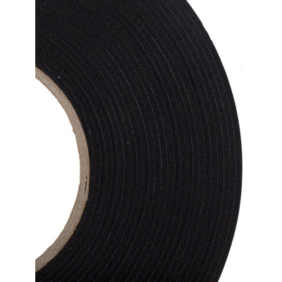 RS PRO Black Foam Tape, 12mm x 10m, 2mm Thick