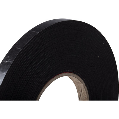 RS PRO Black Foam Tape, 12mm x 10m, 2mm Thick