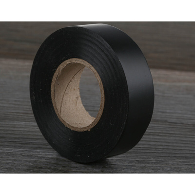RS PRO Black PVC Electrical Tape, 19mm x 20m
