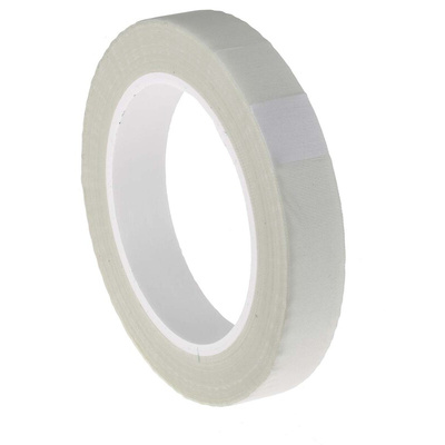 RS PRO White Glass Cloth Electrical Tape, 19mm x 33m