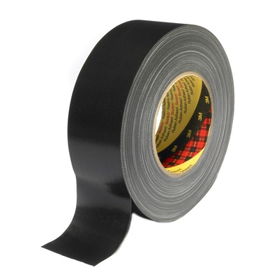3M Scotch 389 Duct Tape, 50m x 38mm, Black, PE Coated Finish