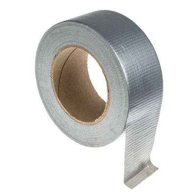 RS PRO Duct Tape, 50m x 50mm, Silver, Gloss Finish