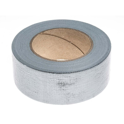 RS PRO Duct Tape, 50m x 50mm, Silver, Gloss Finish