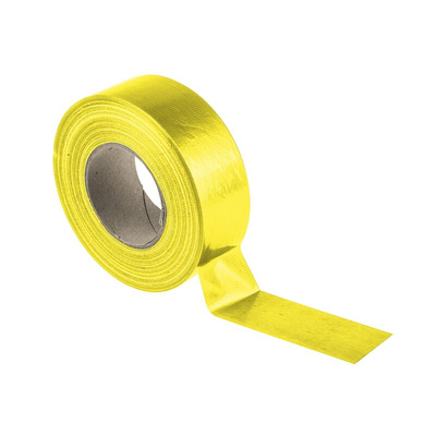 RS PRO Duct Tape, 50m x 50mm, Yellow, Gloss Finish