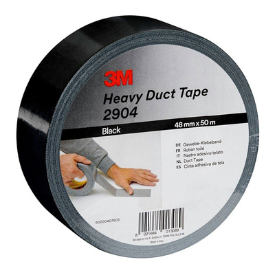 3M Scotch 2904 2904 Duct Tape, 50m x 48mm, Black