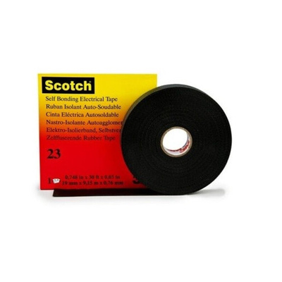 3M Scotch 23 Black EPDM Electrical Tape, 25mm x 7m
