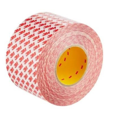 3M GPT -020F Clear Double Sided Plastic Tape, 0.202mm Thick, 11.3 N/cm, PP Backing, 100mm x 50m
