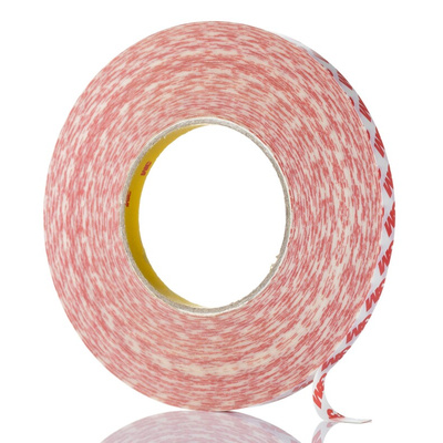 3M GPT -020F Clear Double Sided Plastic Tape, 0.202mm Thick, 11.3 N/cm, PP Backing, 19mm x 50m