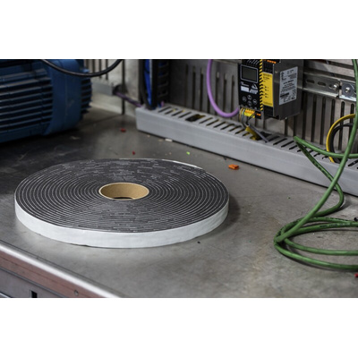 RS PRO Black Foam Tape, 25mm x 15m, 6mm Thick