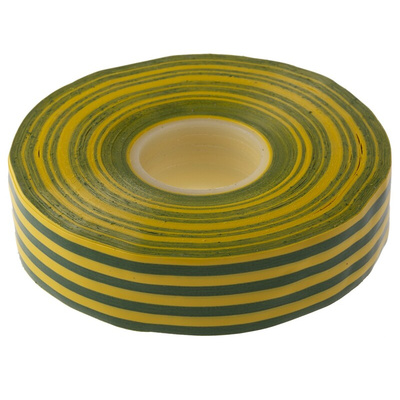 Advance Tapes AT7 Green/Yellow PVC Electrical Tape, 19mm x 33m