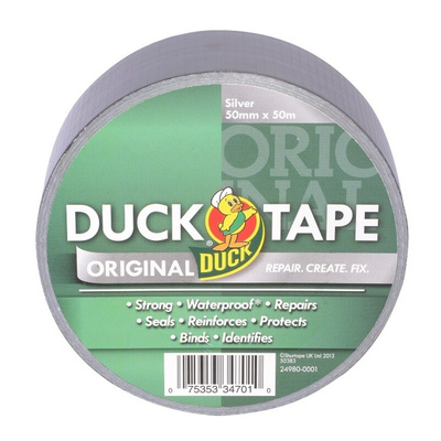 DUCK TAPE Duck Tape 222226 Duct Tape, 50m x 50mm, Silver, Gloss Finish