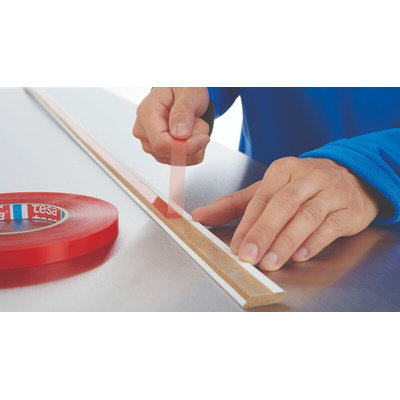 Tesa Transparent Double Sided Plastic Tape, 0.205mm Thick, 25mm x 50m