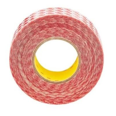 3M GPT-020 Series Transparent Double Sided Polyester Tape, 0.2mm Thick, Acrylic Backing, 50mm x 50m