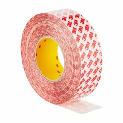 3M GPT-020 Series Transparent Double Sided Polyester Tape, 0.2mm Thick, Acrylic Backing, 50mm x 50m