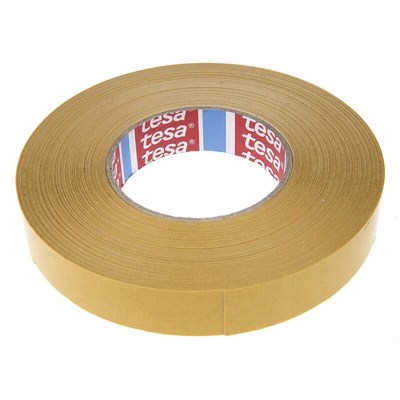 Tesa tesa fix Series 4970 White Double Sided Plastic Tape, 0.23mm Thick, 16.9 N/cm, PVC Backing, 25mm x 50m