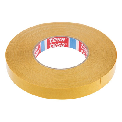 Tesa tesa fix Series 4970 White Double Sided Plastic Tape, 0.23mm Thick, 16.9 N/cm, PVC Backing, 19mm x 50m