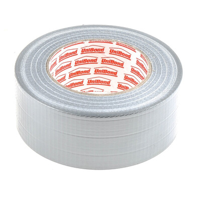 Loctite UniBond Duct Tape Duct Tape, 50m x 50mm, Silver, PE Coated Finish
